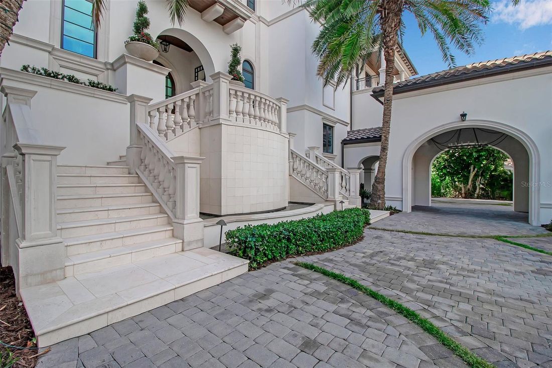 Entry courtyard and exterior staircase