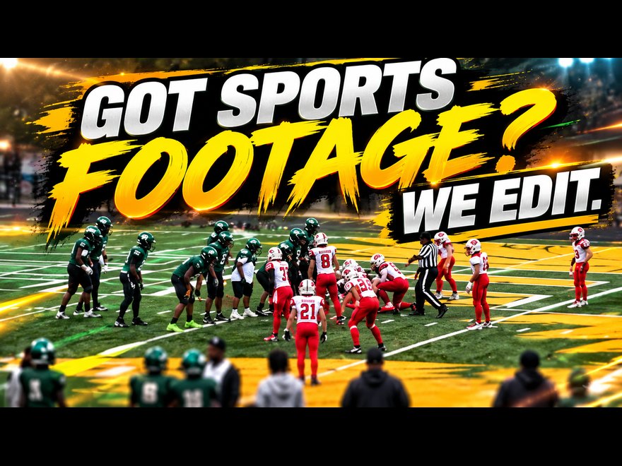 Got sports footage? We edit. &mdash; youth football hype reel thumbnail